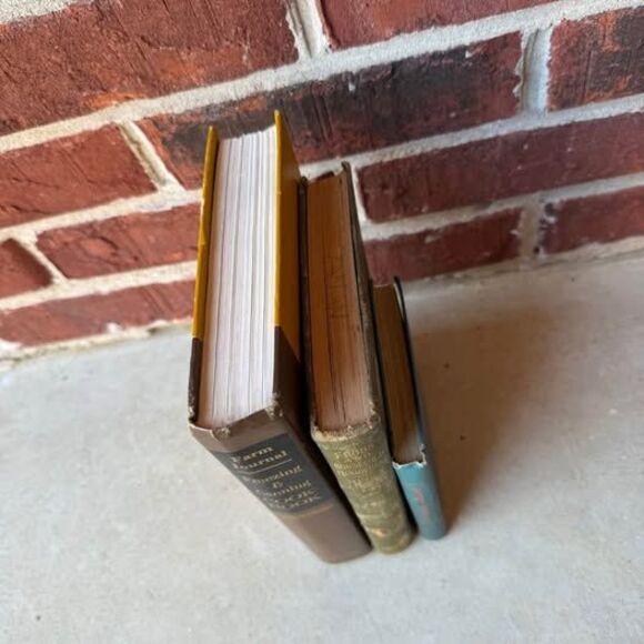 3 Antique Vintage Books Cooking Recipes Old Vintage Home Decor Rustic - Picture 3 of 9